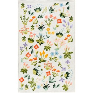 Martha Stewart Floral MSRW186  Machine Washable Skid-Resistant Power Loomed Indoor Rugs - 1 of 4