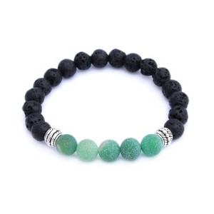 Plantlife Aventurine Stretch Bracelet - Beautiful, One-of-a-kind jewelry made from lava rock and natural stone for use with essential oil - 1 of 1