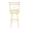 New Classic Furniture, York White Solid Wood Swivel Bar Stool (Set of 2), White - 4 of 4
