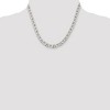 Black Bow Jewelry Men's 6.5mm, Sterling Silver, Solid Flat Anchor Chain Necklace - 2 of 4