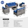 XIZZI 9PCS Patio Furniture Set with Sectional Sofa, All Weather PE Wicker Conversation Couch Set with Swivel Rocking Chairs and Side Table - 3 of 4