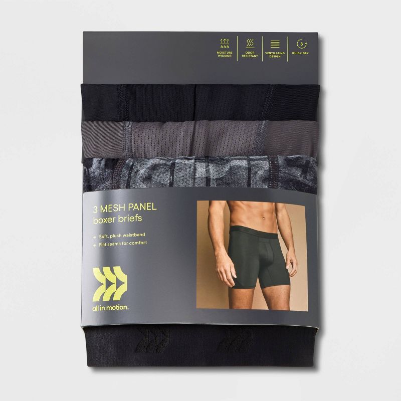 Men's Jersey Mesh 3pk Boxer Briefs - All in Motion™, 2 of 2