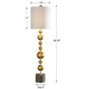 Uttermost Selim Gold Buffet Lamp – Tall 39.75” Metal & Concrete Accent Lighting - 3 of 3
