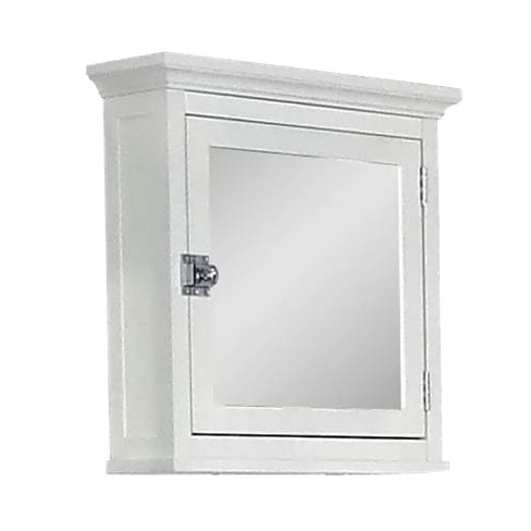 Madison Avenue Wall Cabinet 1 Door White Elegant Home Fashions