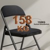 SUGIFT Folding Chairs with Padded Vinyl Seat, Heavy-Duty Metal Frame, Supports 330 lbs, Portable & Lightweight - 3 of 4