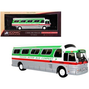 1966 GM PD4107 "Buffalo" Coach Bus "Indiana Motor Bus Company" Destination: Indianapolis 1/87 Diecast Model by Iconic Replicas - 1 of 4