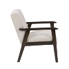 Greyson Wood Armchair Beige - CorLiving: Mid-Century Modern, Plush Cushioned, Solid Frame - 4 of 4
