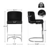 Bekrvio 26" Counter Height Bar Stools - with Back & C-Shaped Metal Frame, Upholstered Chairs for Kitchen Island, Home Bar, Pub - 2 of 4