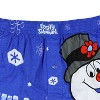 Frosty the Snowman Boxer Shorts Men's Chill Out Snowflake Underwear Blue - 2 of 4