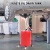 Portable Oil Drain Container, Pneumatic Drain, Fluid Fuel Transfer Drain, Adjustable Height with Braked Wheels, Red - 4 of 4