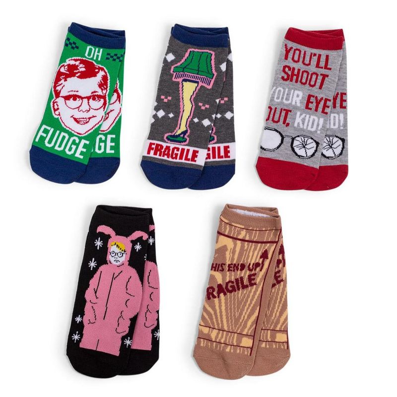 HYP A Christmas Story Novelty Low-Cut Adult Ankle Socks | 5 Pairs, 2 of 8