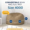 Ultimate Sack 5ft Bean Bag Chair and Footstool, Oversized Comfortable Indoor Floor Lounger, Giant Foam-Filled Furniture for Relaxing, Camel Suede - 3 of 4
