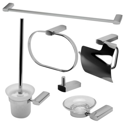 ALFI AB9503-PC Polished Chrome 6 Piece Matching Bathroom Accessory Set