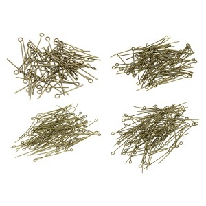 Unique Bargains Metal Head Jewelry Making Findings Open Eye Pins 600 Pcs 0.79"/1.18"/1.57"/1.97" - 1 of 4