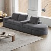 KWPZQEB 99" Cloud Curved Sectional Sofa with Chaise, Convertible L-Shape Couch with Deep Seats, Boneless Couches for Living Room, No Assembly Required - 3 of 4