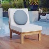 Covers&All Round Pillow Cover, Weather & UV Resistant, with Zippers, Round 32 in Diameter x 5 in H, Sky Blue - 4 of 4