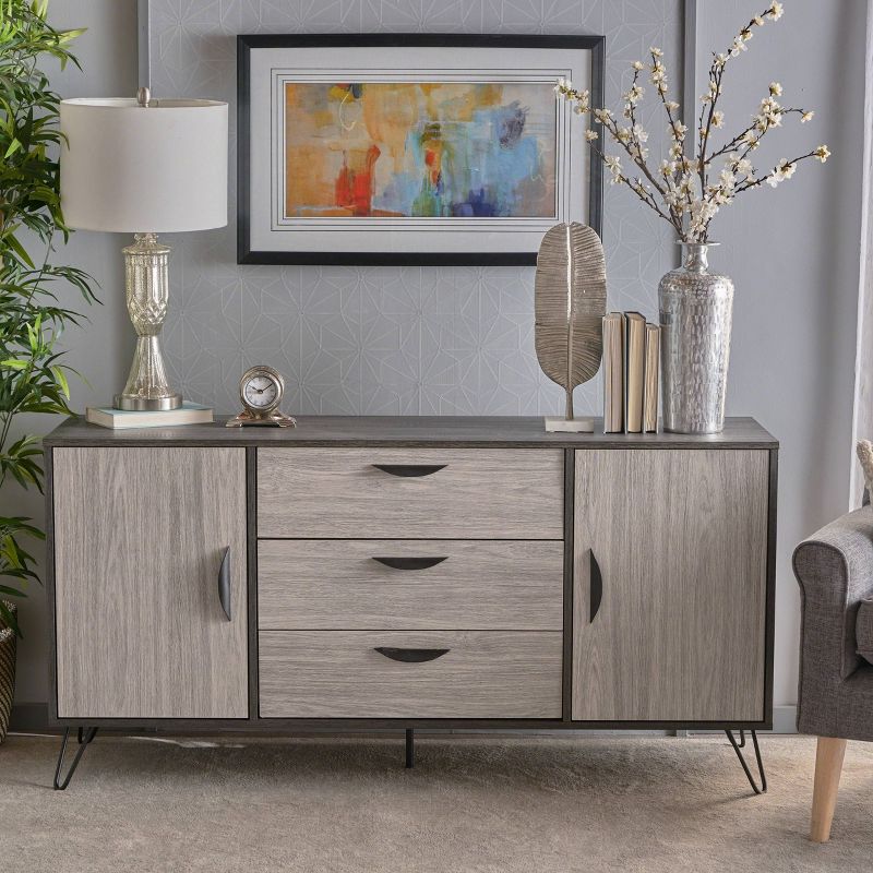 Sincere Mid Century Modern Multipurpose Cabinet Sonoma Gray - Christopher Knight Home, 3 of 6