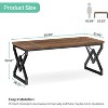 Tribesigns 62.99 Inch Executive Desk, Large Office Computer Desk with Extra Thick Wooden Tabletop and Metal Frame - 3 of 4
