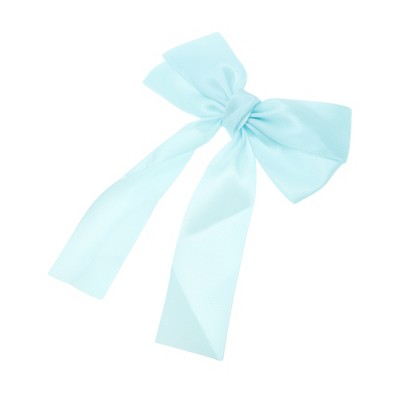 Unique Bargains Solid Bow Ribbon Duckbill Hair Clips Hairdo Clip 1 Pc