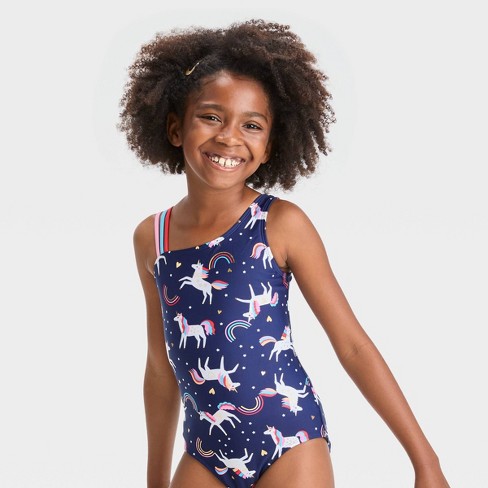 Girls' Unicorn Star One Piece Swimsuit - Cat u0026 Jack™ : Target