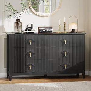 Modern Fluted Dresser, 3/5/6/7 Drawer Wood Dresser for Bedroom, Modern Chest of Drawers, Storage Organizer Cabinet for Living Room, Entryway - 1 of 4
