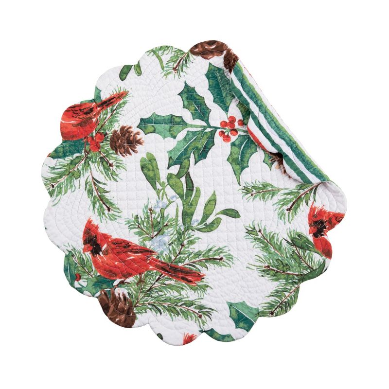 C&F Home Delwyn Cardinal Round Placemat S/6, 3 of 7