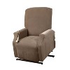 Stretch Pique Recliner Slipcover Dark Taupe - Sure Fit: Furniture Protector, Elastic-Fit Bottom - image 2 of 3