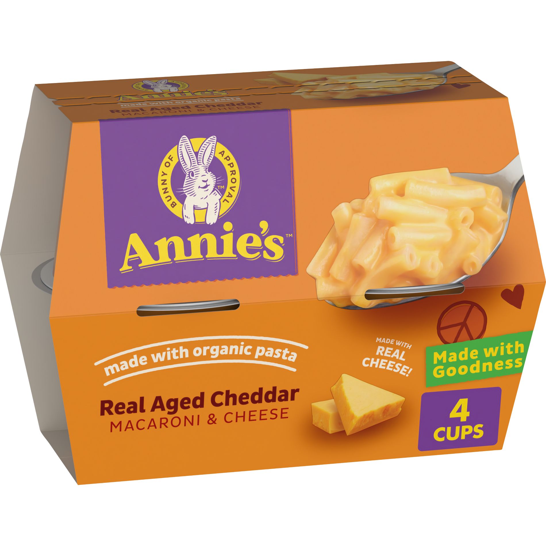 Annie's Real Aged Cheddar Mac & Cheese Microwavable Cups