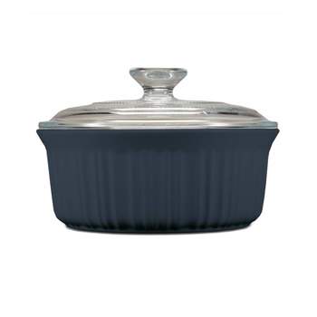 CorningWare French Colors 1.5qt Round Ceramic Baking Dish - Navy