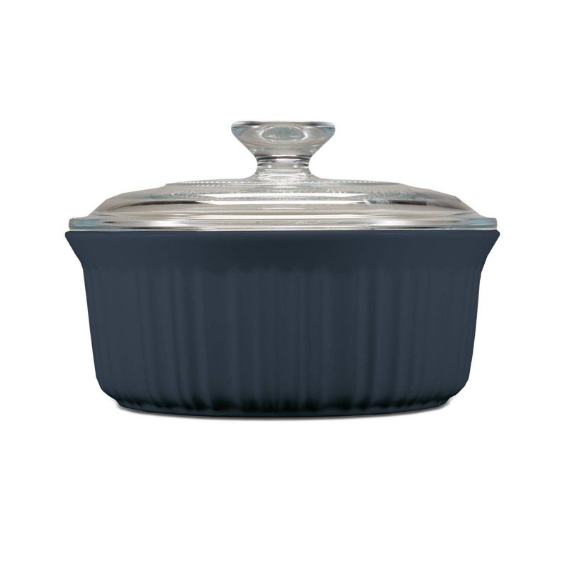 CorningWare French Colors 1.5qt Round Ceramic Baking Dish - Navy, 1 of 5