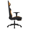 vidaXL Massage Gaming Chair with Footrest Black and Orange Fabric - 4 of 4