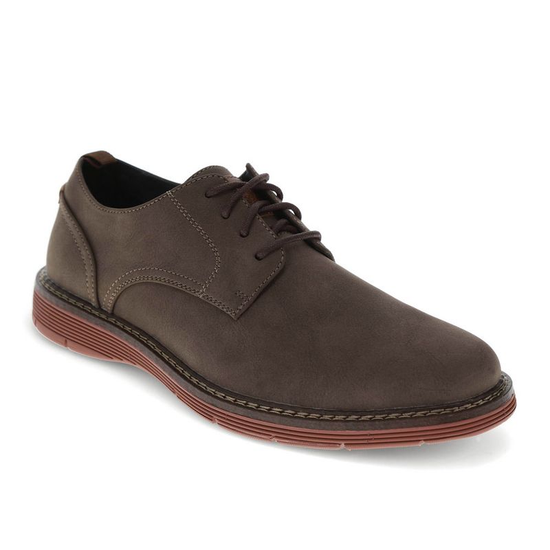 Dockers Mens Easedale Dress Casual Lace Up Oxford, Dark Brown, Size 7