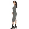 White Mark Women's Long Sleeve Rib Midi Sweater Dress - 2 of 4