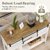 Heynemo Entryway Table with Storage Cabinets with Sliding Barn Door & Adjustable Shelf for Hallway, Living Room, Foyer - 4 of 4