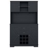 TIRAMISUBEST Coffee Bar Cabinet Kitchen Cabinet with Storage Multi-Door Organization Unit - Antique Blue - 3 of 4