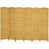 NicBex 6' Tall 6-panel Room Divider for Home, Folding Privacy Screen for Room Separation, Freestanding Wall Partition for Home & Office, Natural Wood - 3 of 4