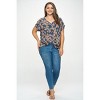 WEST K Women's Leah V Neck Short Dolman Sleeve Front Knob Blouse - 2 of 4