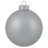 Northlight 4ct Shiny and Matte Silver Glass Ball Christmas Ornaments 4" (100mm) - 3 of 4