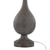 LumiSource (Set of 2) Cipolla Poly 29" Farmhouse Table Lamps Griffin Wood Polyresin Antique Soft Brass and Natural Shade from Grandview Gallery - 4 of 4