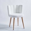 Racxily Modern,Dining Chair (Set of 2)-Short Fur Cover,Comfortable Backrest,Thick Iron Wood Legs|Spacious Seat |for Dining Room/Living Room/Cafe. - 2 of 4