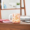 carol & frank 16 oz. Orange Hummingbird Floral Ceramic Coffee Tea Hot Cocoa Drinking Mug w/ Handle - 2 of 4