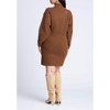 ELOQUII Women's Plus Size Turtleneck Mini Sweater Dress - 3 of 3