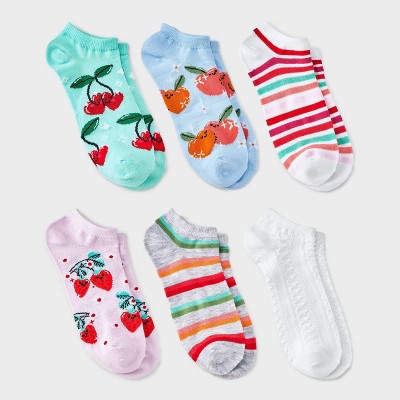 Women's 6pk Low Cut Socks - Assorted 4-10