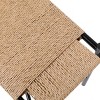 FURNIinspire Ottomans and Benches Handwoven Paper Rope Ottoman with Metal Frame Design for Contemporary Living Spaces, Beige, 24.41"*12.2"*4.13" - 3 of 4