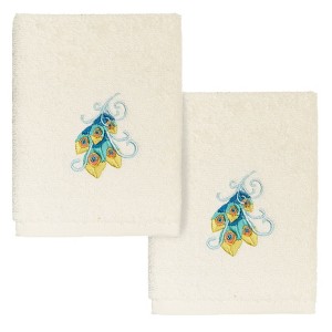Linum Home Textiles 100% Turkish Cotton PENELOPE Embellished Towel Set - 1 of 4