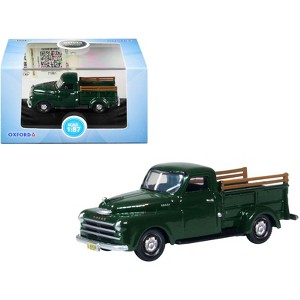 1948 Dodge B-1B Pickup Truck Dark Green 1/87 (HO) Scale Diecast Model Car by Oxford Diecast - 1 of 3