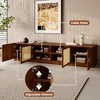 78" TV Stand for TVs Up to 85", TV Console for Living Room, Media Console with Rattan Doors, Adjustable Shelf TV Stand for Bedroom - 4 of 4