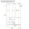 Racxily Metal Garment Rack Shoe Clothing Organizer Shelves Freestanding Multifunctional Clothes Wardrobe - 2 of 4