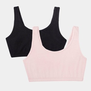 Fruit of the Loom Women's Unbelievably Soft Cotton Tank Style Sports Bra 2pk - 1 of 4