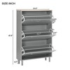 LOVMOR Narrow Design Shoe Cabinet with 3 Flip Drawers - 3 of 4